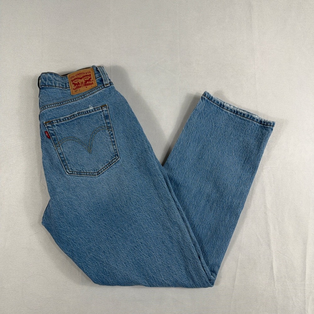Levi's 501 Curve Straight Leg Jeans Blue Button Fly Women W29 L30